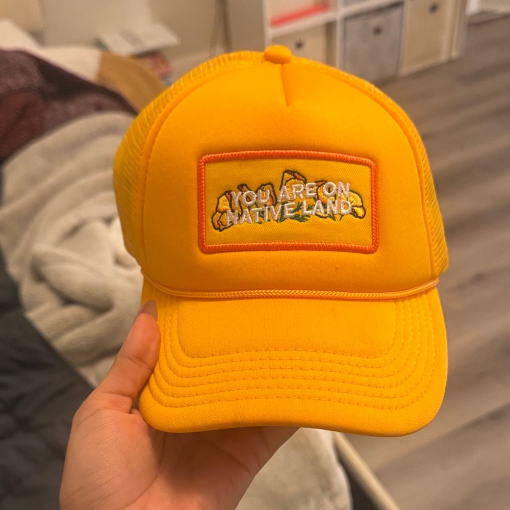 Yellow Graphic Trucker Hat